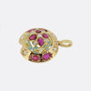 Victorian Ruby Diamond and Enamel Pendant