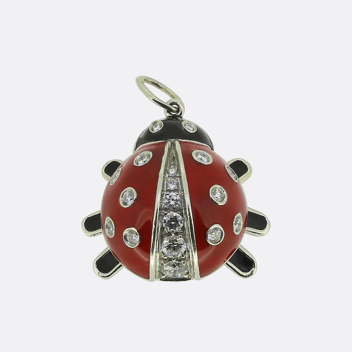 Tiffany Diamond Ladybug Charm Pendant