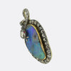 Victorian Opal and Diamond Snake Pendant