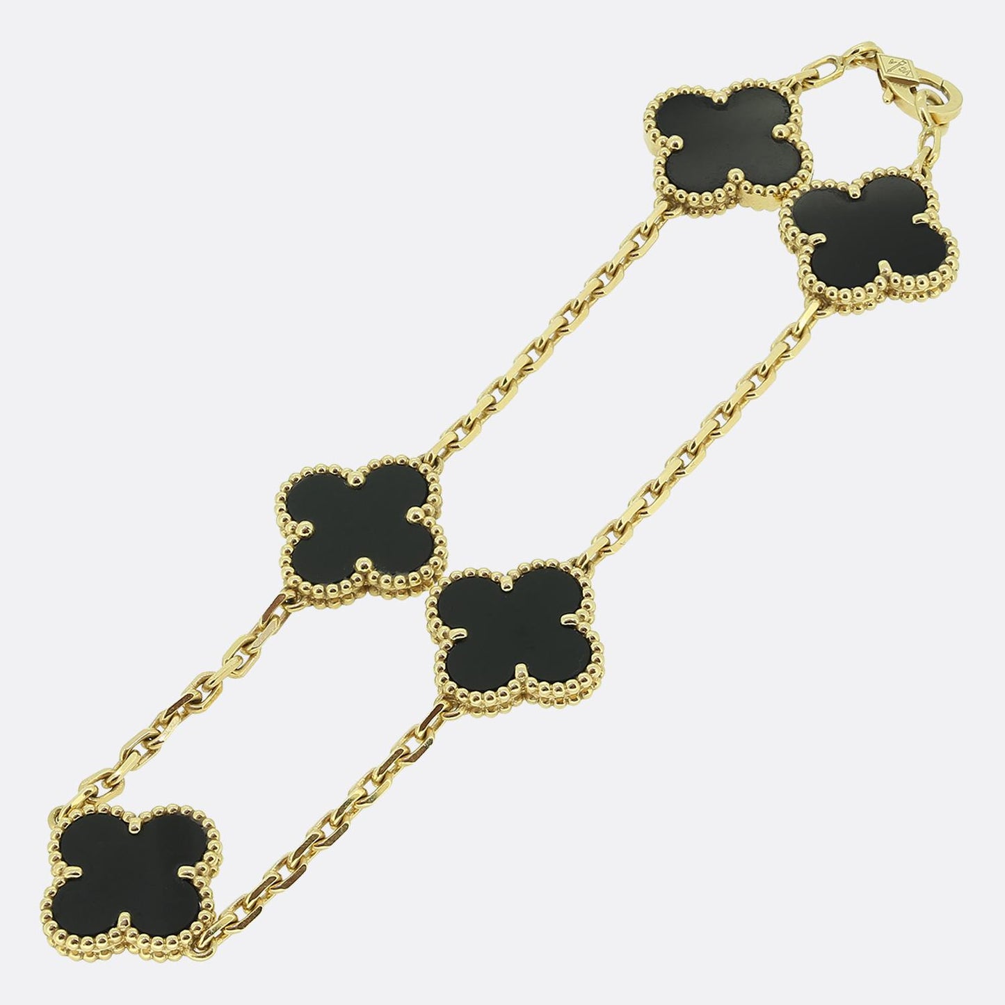 Van Cleef & Arpels Onyx Alhambra Bracelet