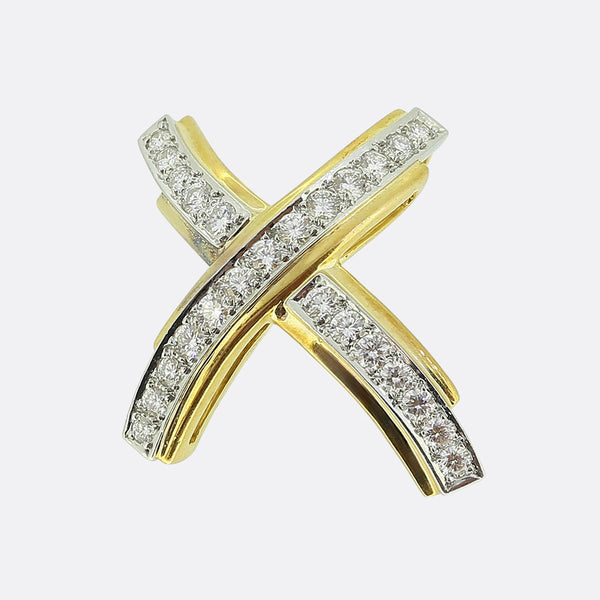 Tiffany & Co. Paloma Graffiti Diamond X Brooch