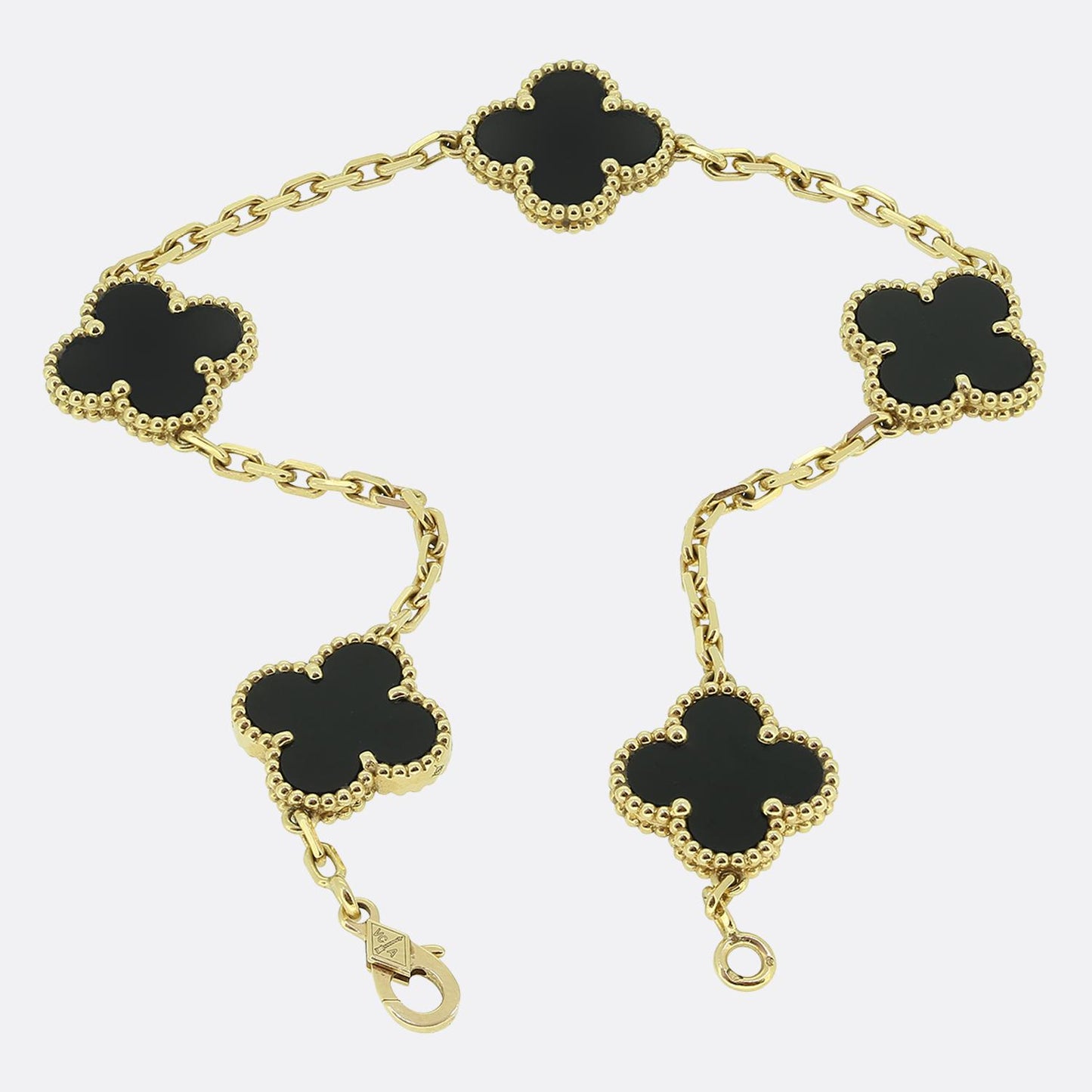 Van Cleef & Arpels Onyx Alhambra Bracelet