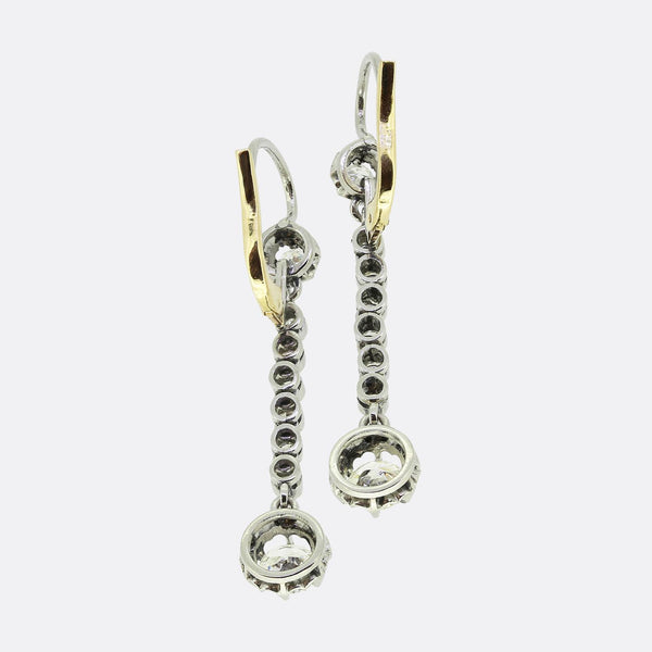 Edwardian Diamond Drop Earrings