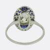 Art Deco 1.60 Carat Diamond and Sapphire Cluster Ring