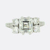 Art Deco 2.14 Carat Carre Cut Diamond Ring
