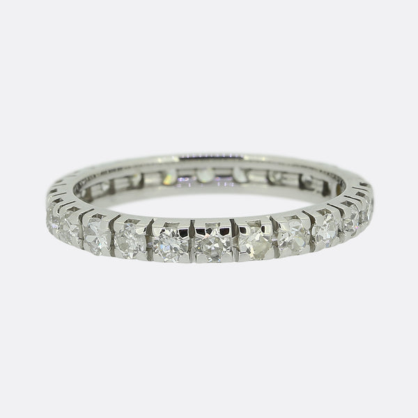 Vintage Old Cut Diamond Full Eternity Ring Size N