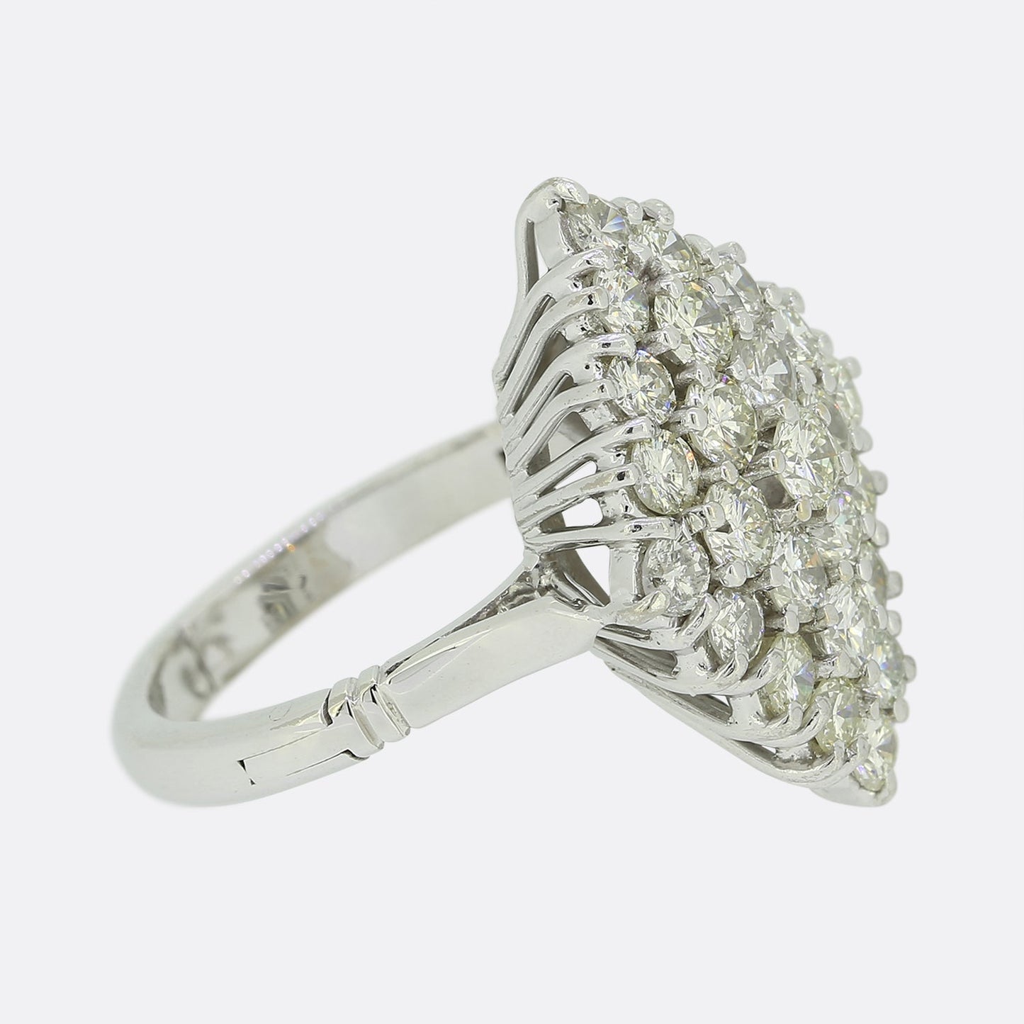 1.04 Carat Diamond Cluster Adjustable Ring