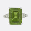 Peridot and Diamond Cocktail Ring