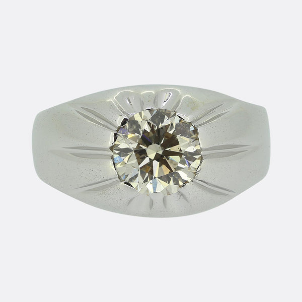 2.00 Carat Diamond Gypsy Ring