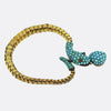 Victorian Turquoise and Ruby Snake Bracelet