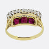 Antique French Ruby and Diamond Two Row Ring