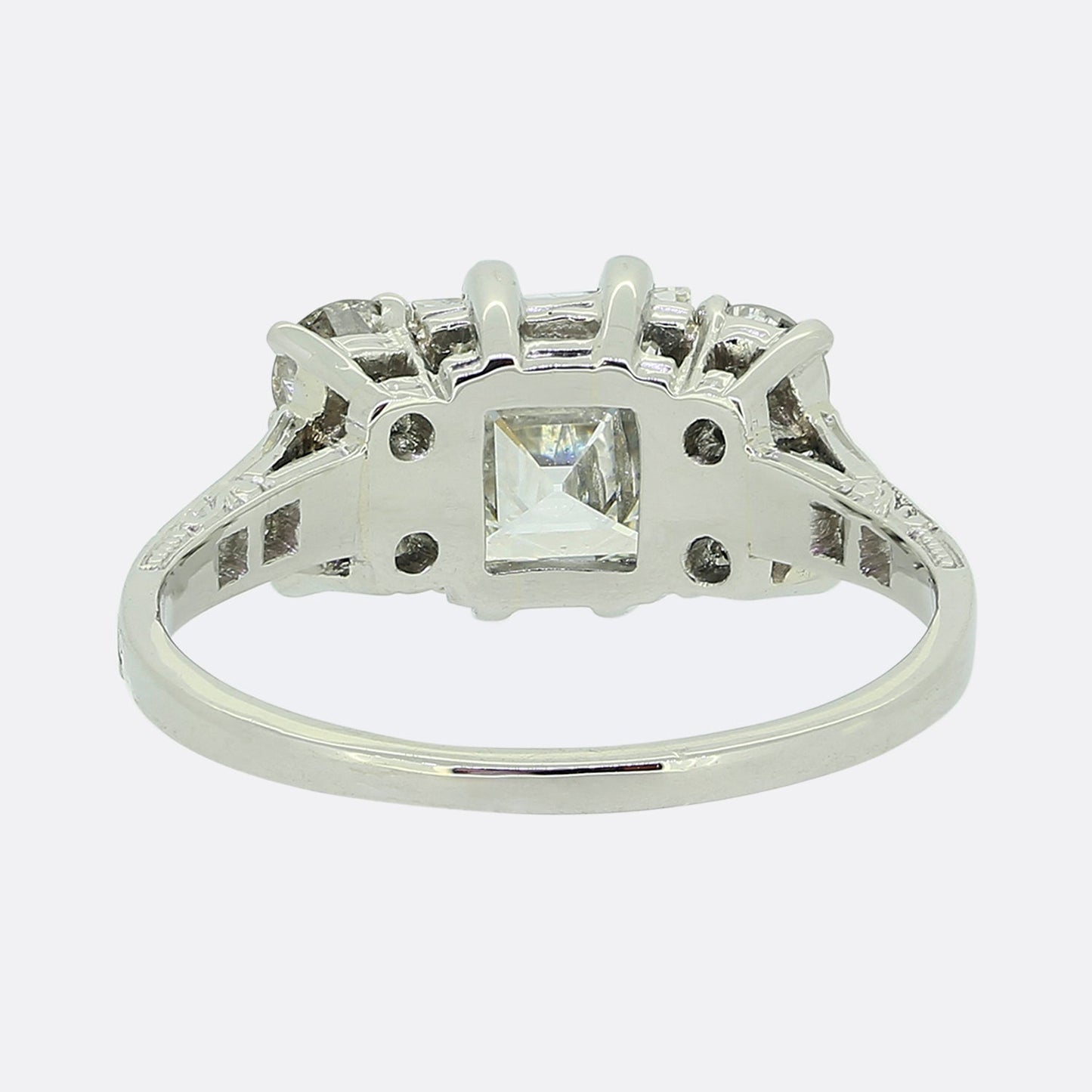 Art Deco 2.14 Carat Carre Cut Diamond Ring