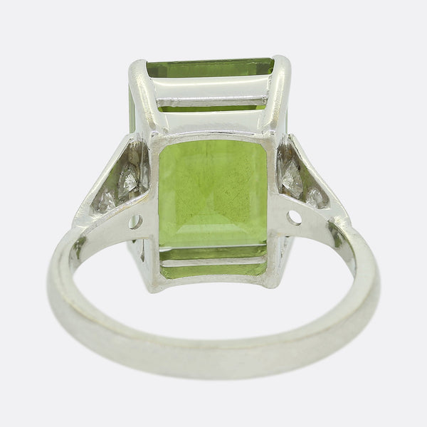 Peridot and Diamond Cocktail Ring