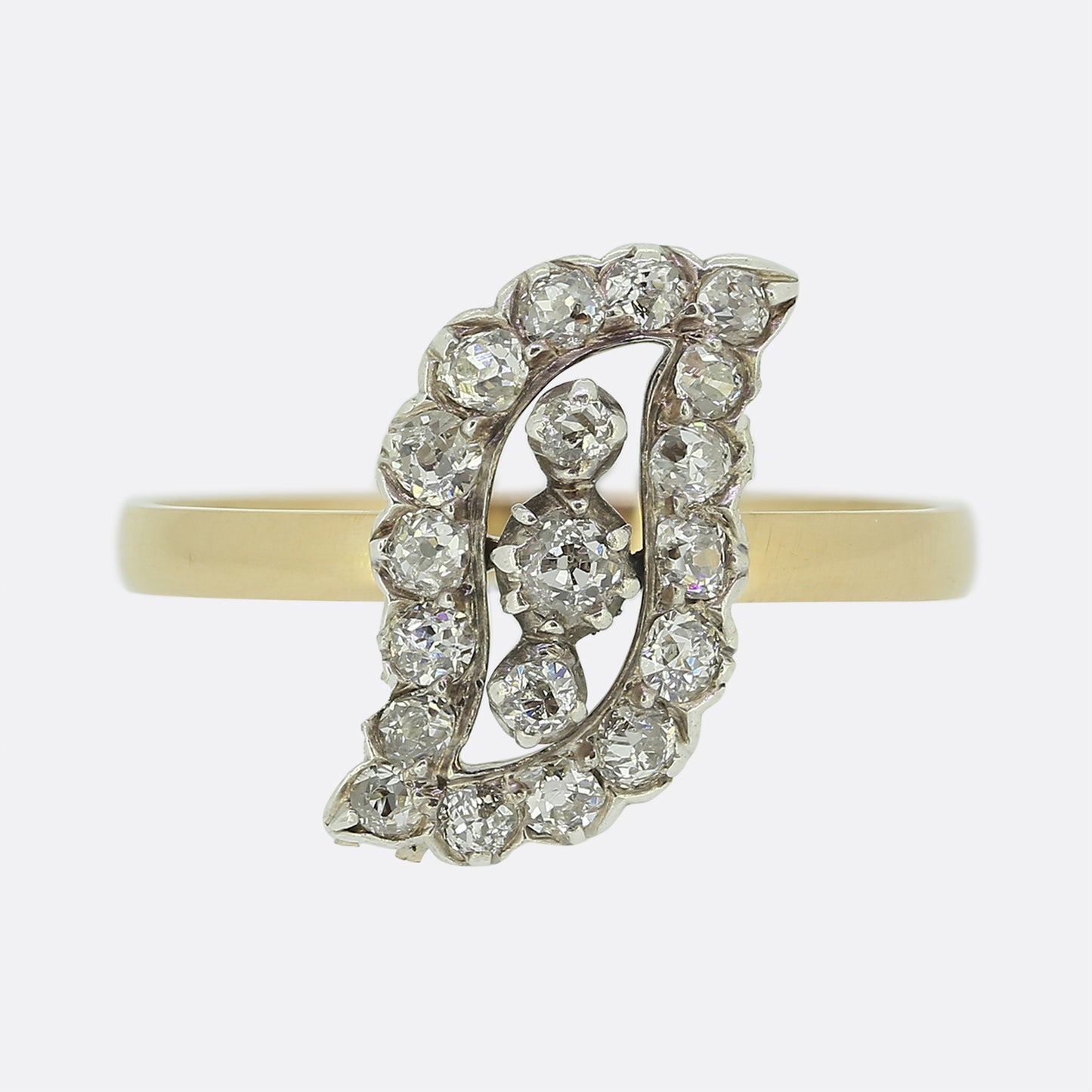 Antique Diamond Swirl Ring