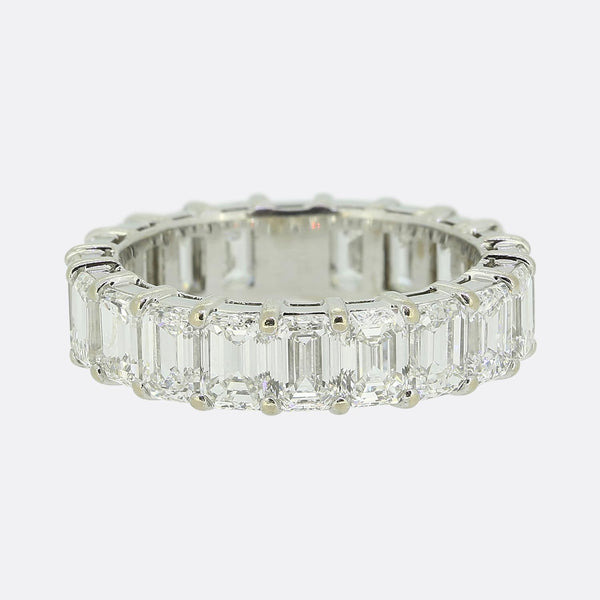 6.20 Carat Emerald Cut Diamond Full-Eternity Ring Size L (52)