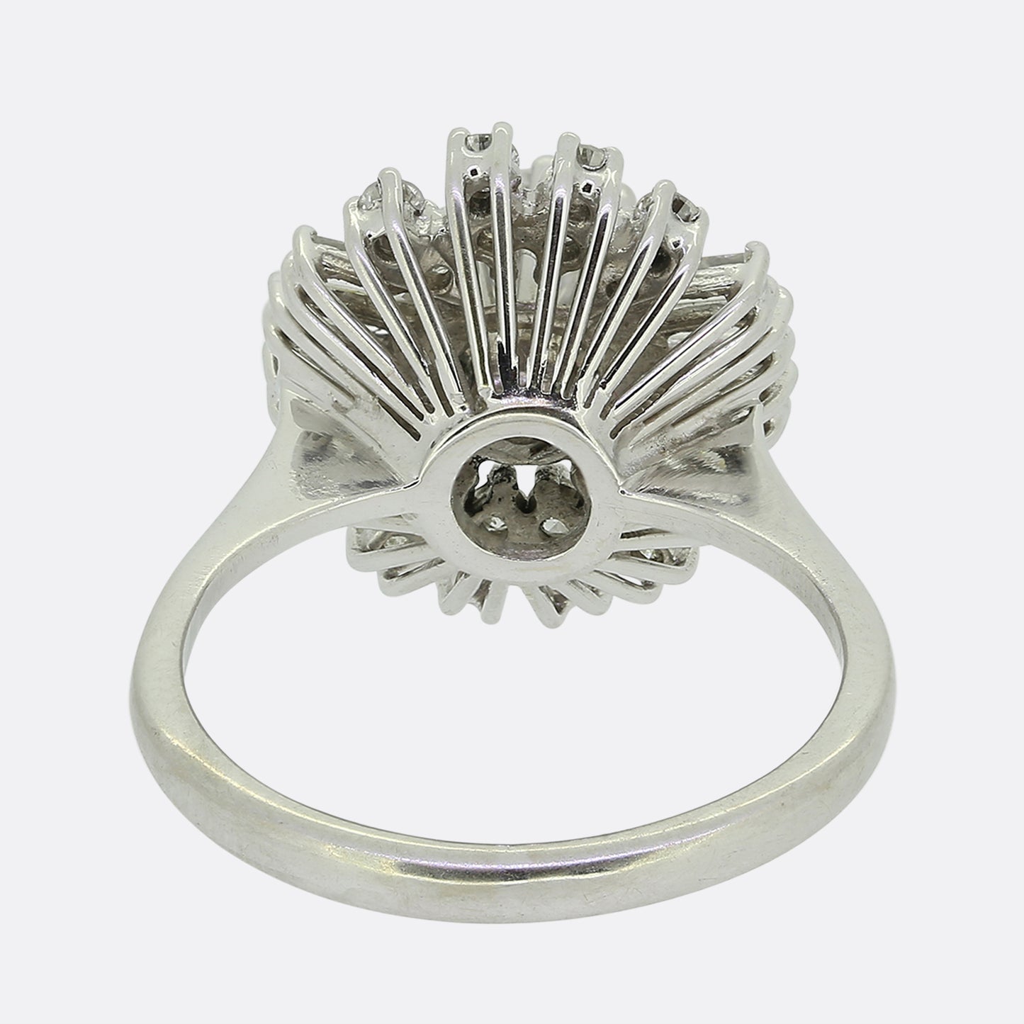 Vintage 0.90ct Diamond Cluster Ring