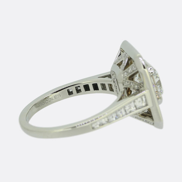 Boodles 2.22 Carat Diamond Cluster Ring