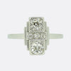 Art Deco Two-Stone Diamond Tablet Ring