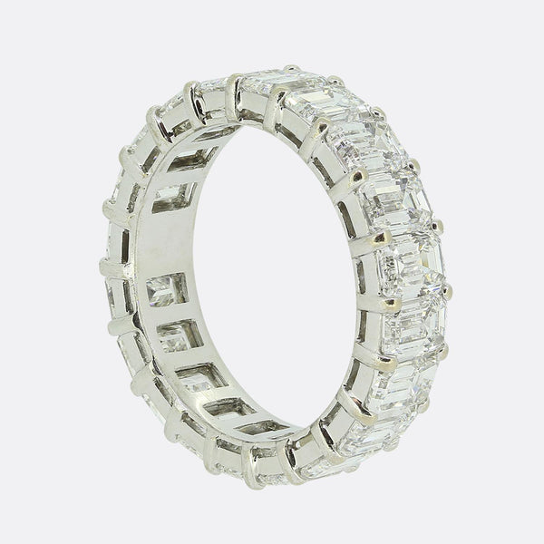 6.20 Carat Emerald Cut Diamond Full-Eternity Ring Size L (52)