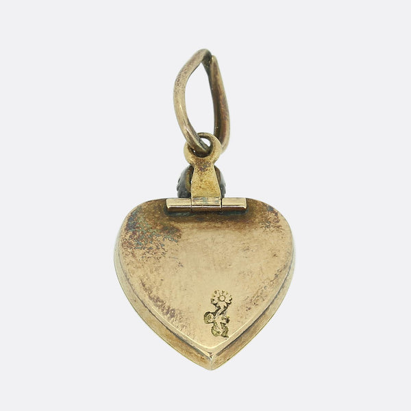 Child & Child Opal Heart Diamond and Enamel Pendant