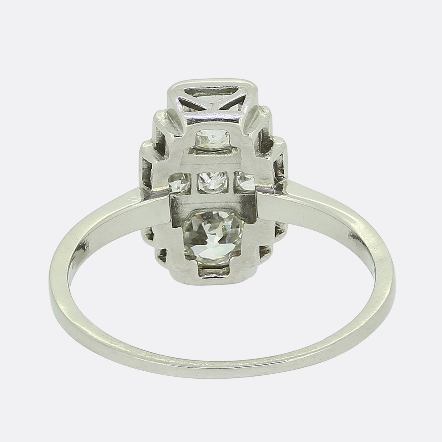 Art Deco Two-Stone Diamond Tablet Ring