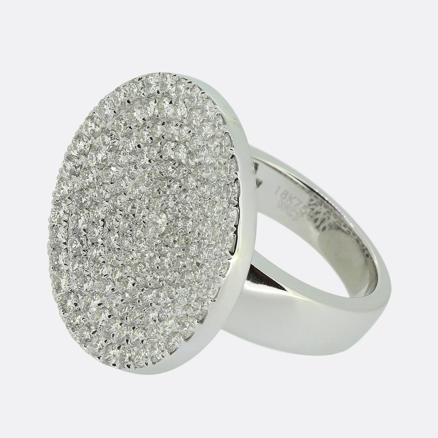 2.79 Carat Pavé Set Diamond Dress Ring