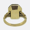 Antique Julius Caesar Sapphire Intaglio and Diamond and Ring