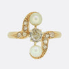 Belle Époque Pearl and Diamond Ring