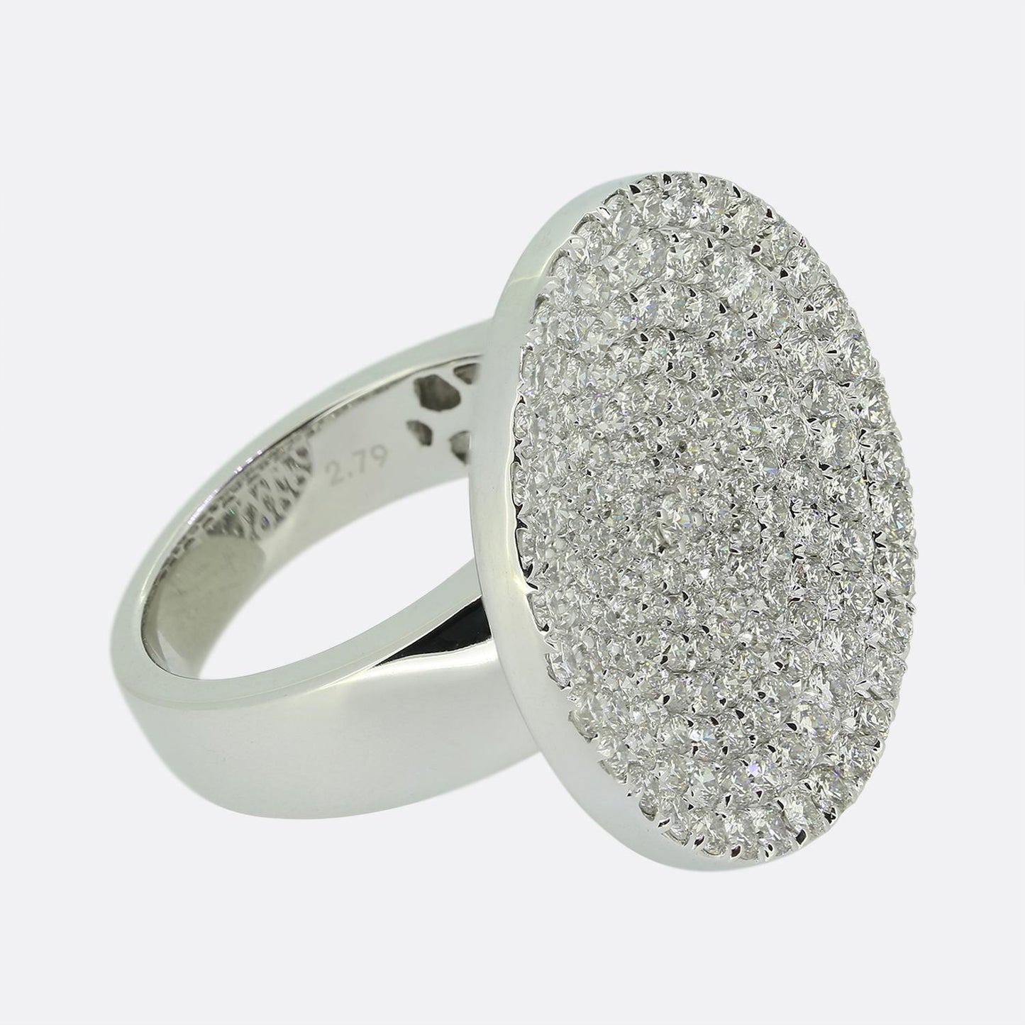 2.79 Carat Pavé Set Diamond Dress Ring
