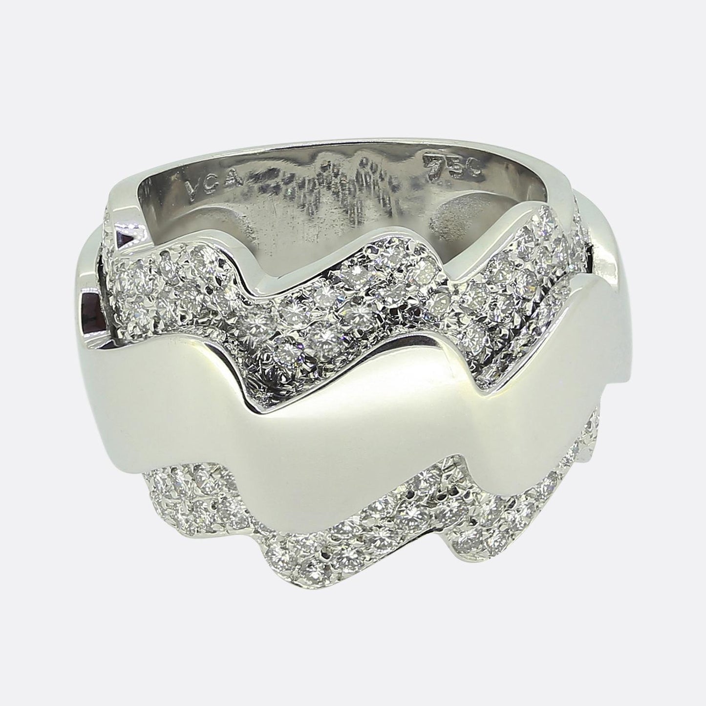 Van Cleef & Arpels Diamond Wave Ring