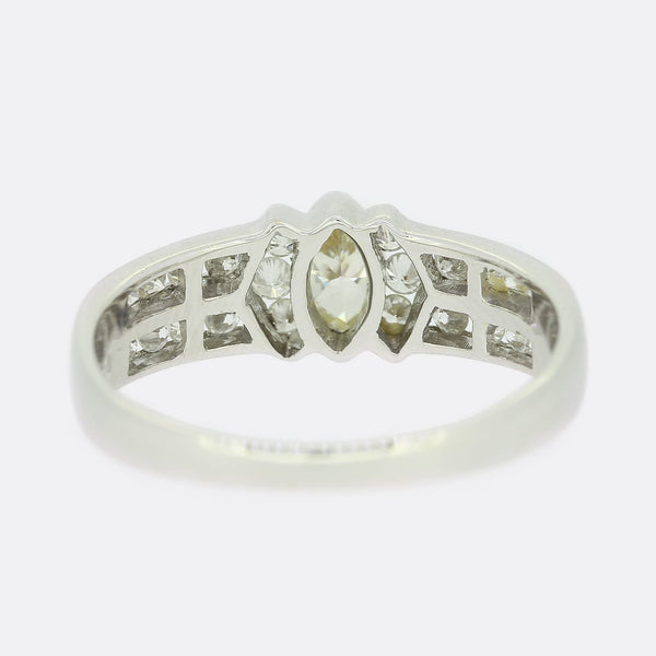 0.40 Carat Diamond Marquise Cluster Ring