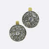 Victorian Rose Cut Diamond Cluster Earrings