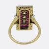 Art Deco Ruby and Diamond Plaque Ring