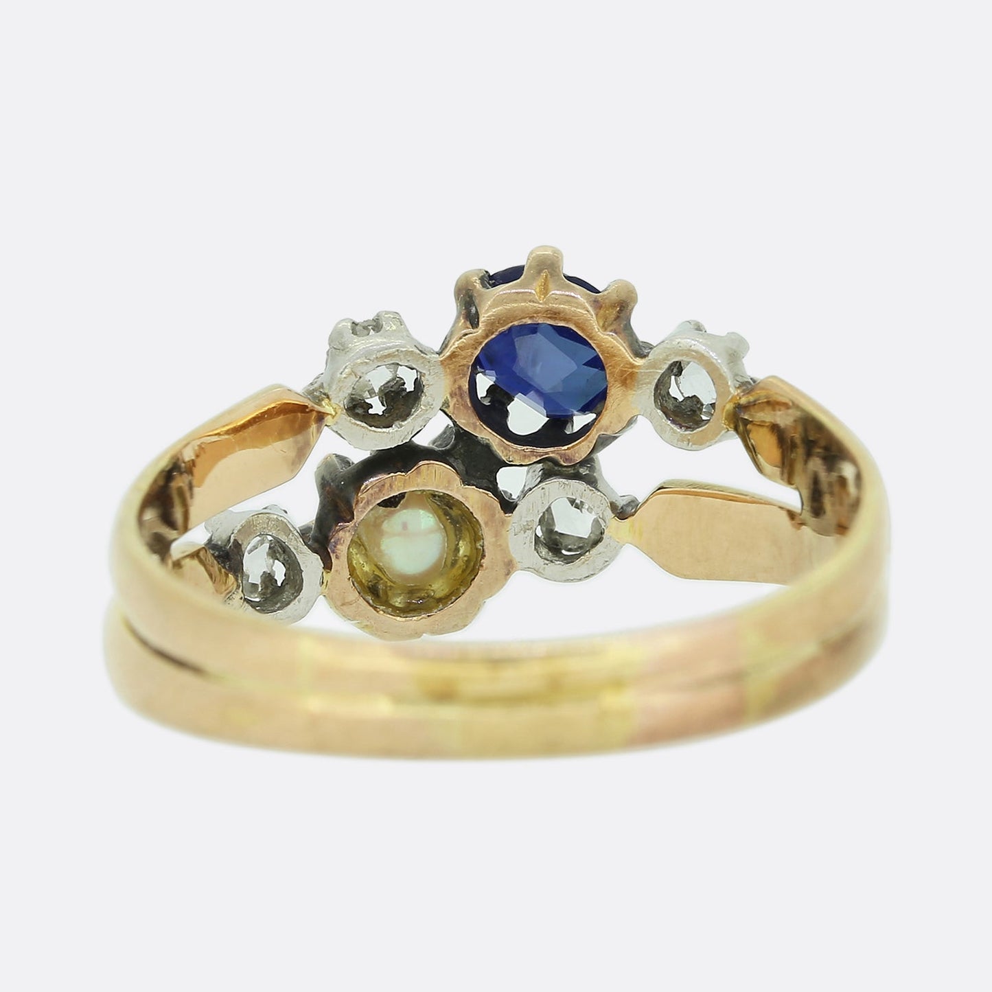 Victorian Sapphire, Pearl and Diamond Ring