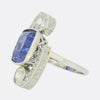 Art Deco 9.20 Carat Unheated Ceylon Sapphire and Diamond Ring