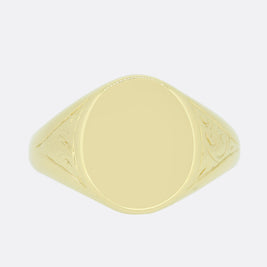 Vintage Oval Signet Ring