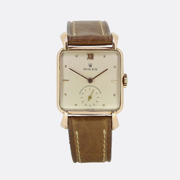 1940s Rolex Unisex Square Manual Wristwatch