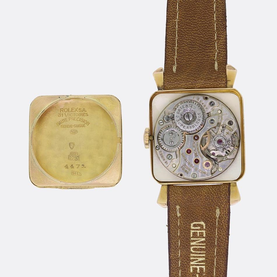 1940s Rolex Unisex Square Manual Wristwatch