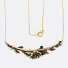Victorian Diamond Floral Pendant Necklace