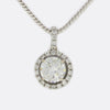 1.60 Carat Diamond Halo Pendant Necklace