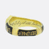 Victorian 1850s 'In Memory Of' Enamel Mourning Band Ring