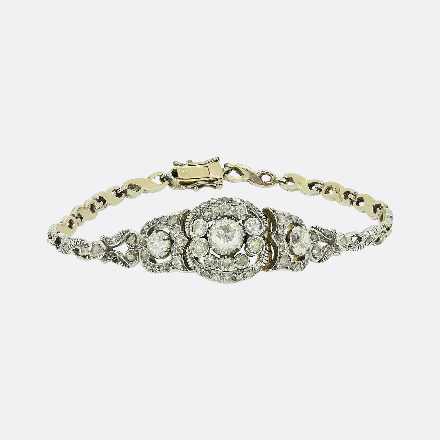 Victorian Rose Cut Diamond Bracelet