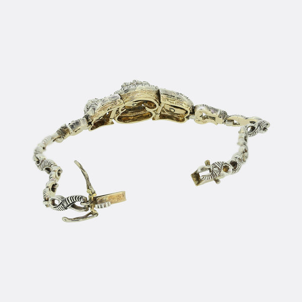 Victorian Rose Cut Diamond Bracelet