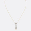 Edwardian Pearl and Diamond Bow Drop Necklace