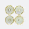 Art Deco Mother Of Pearl Diamond and White Enamel Cufflinks