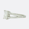 1.01 Carat Emerald Cut Diamond Split Shank Ring