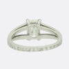 1.01 Carat Emerald Cut Diamond Split Shank Ring