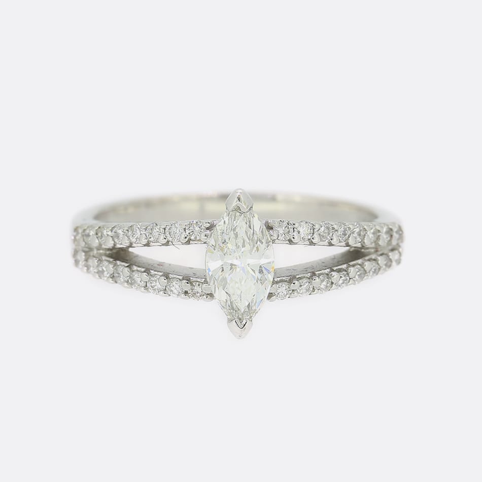 0.45 Carat Marquise Cut Diamond Ring