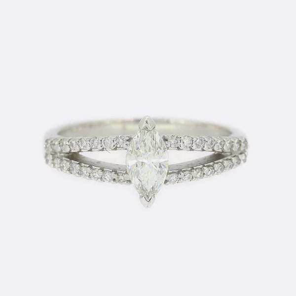 0.45 Carat Marquise Cut Diamond Ring