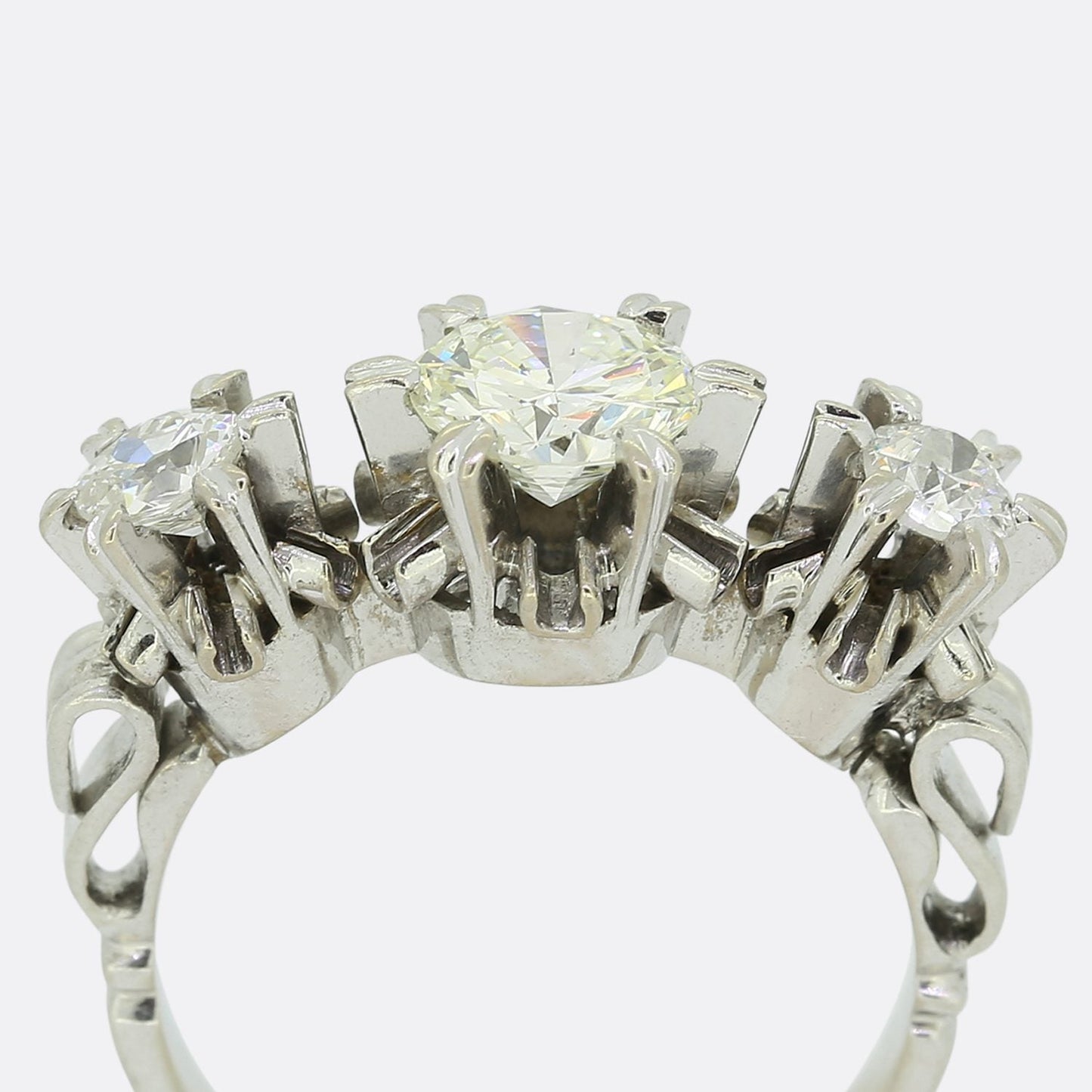 1.05 Carat Diamond Three Stone Engagement Ring
